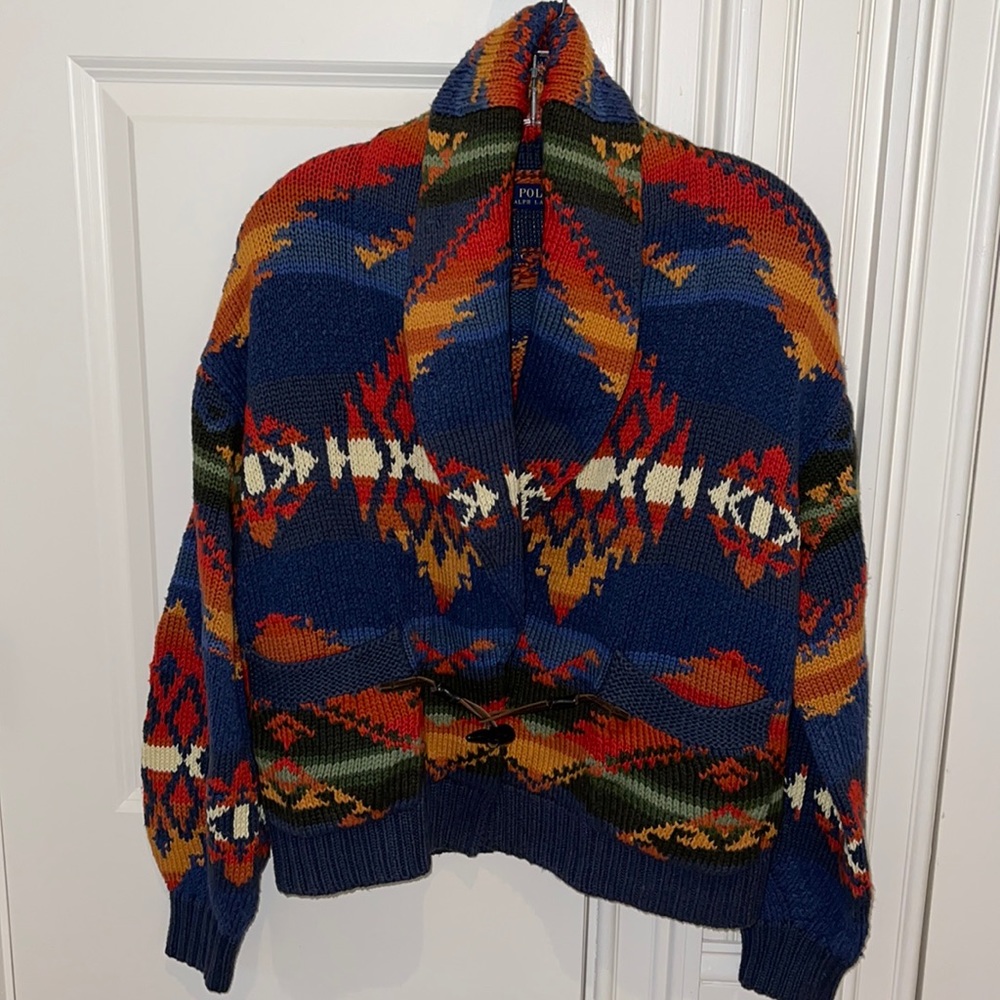 Ralph Lauren POLO Sweater Jacket XS OVERSIZED.